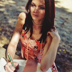 Rose inspired tea time A-Line dress